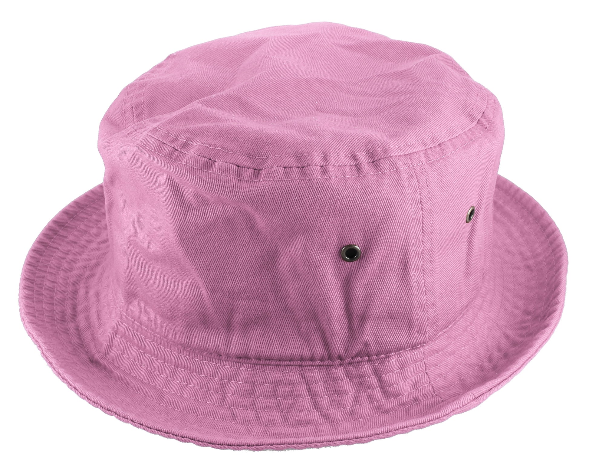 Bucket Hat 100% Cotton Packable Summer Travel Cap. Light Pink-L/Xl