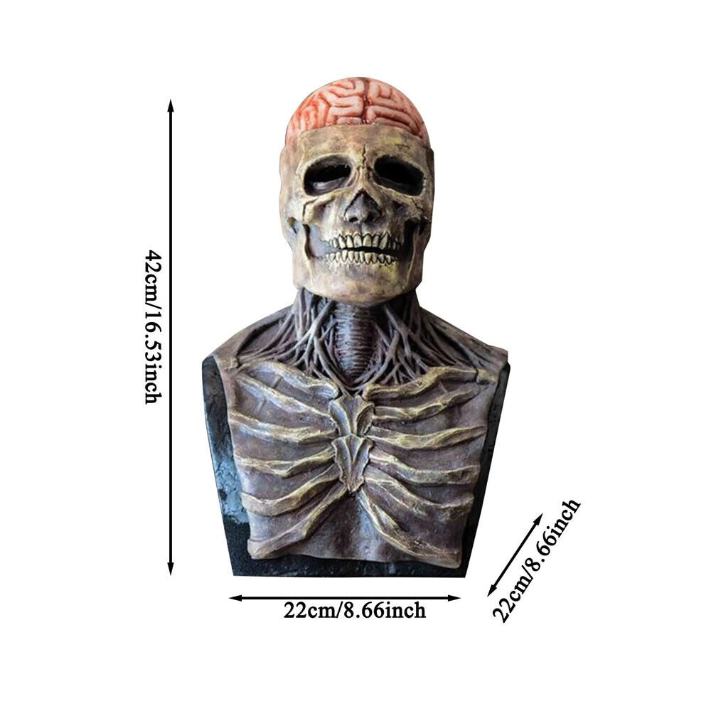 New Skeleton Halloween Scary Mask Skull Full Head Cosplay Costume Horror Prop US