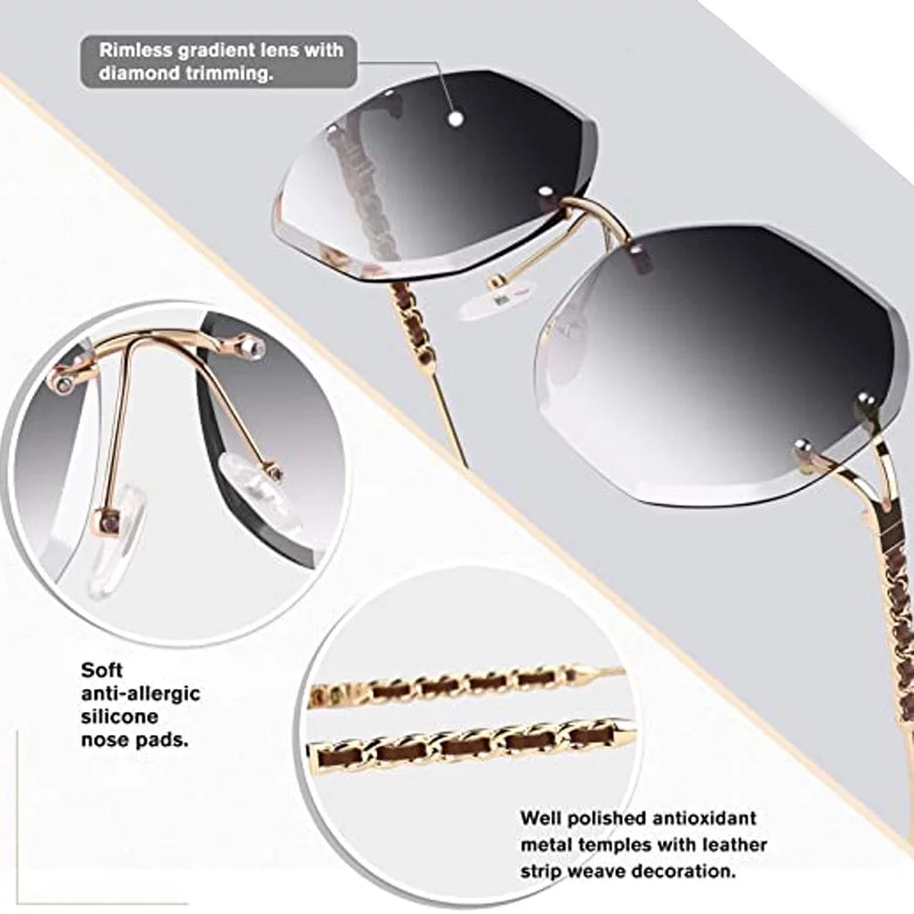 Heldig Oversized Sunglasses for Women Trendy Fashion Polarized UV400 Ladies Shadesb