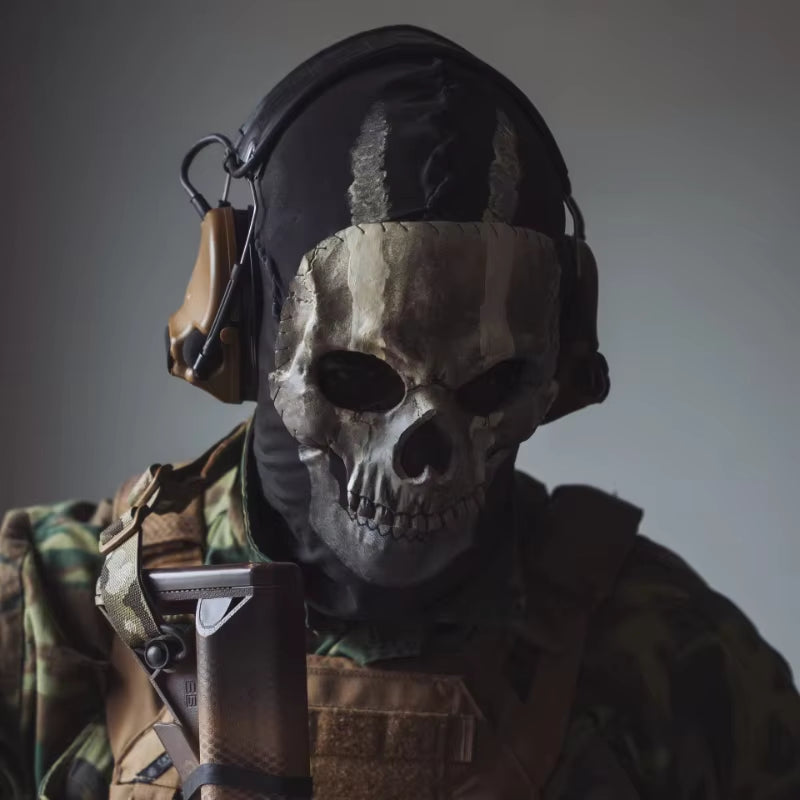 Horror Call of Duty Ghost Tactical Skull Mask Halloween Perform Party Masquerade Prop Helmet Cosplay Latex Headgear