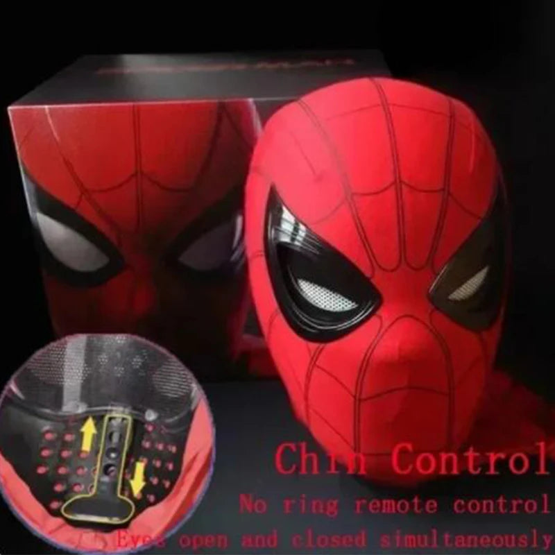 New Mascara Miles Spiderman Headgear Cosplay Moving Eyes Electronic Mask 1:1 Remote Control Creative Cool Adult Kid Toys Gifts