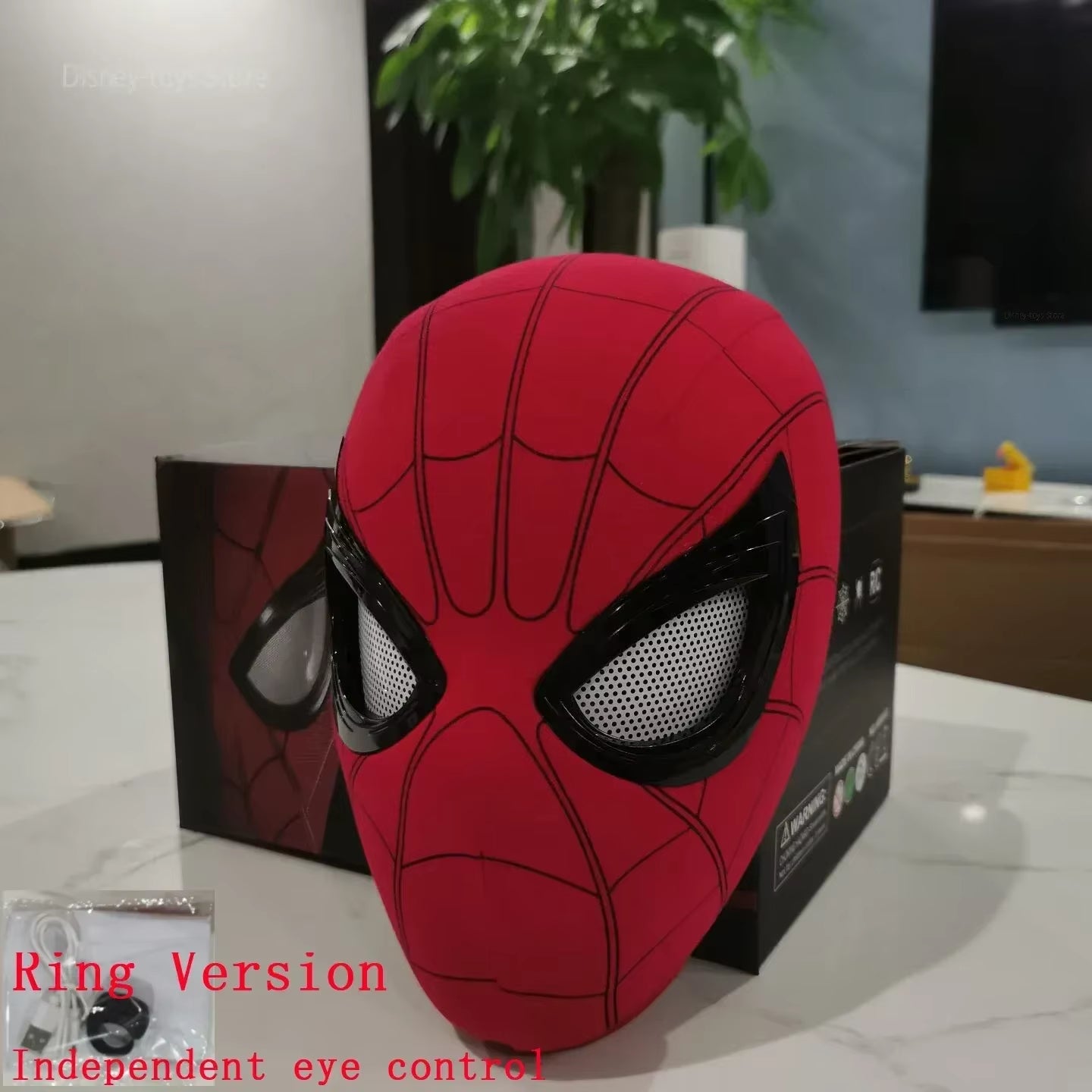 Mascara Spiderman Headgear Mask Cosplay Moving Eyes Electronic Mask Spider Man 1:1 Remote Control Elastic Toys Adults Kids Gift