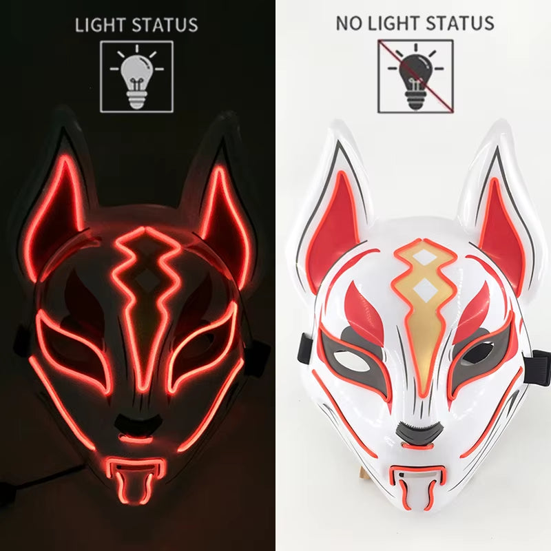 LED Mask Anime High-Rise Invasion Sniper Mask Japanese Tenkuu Shinpan Cosplay Costume Accessories Halloween Mask