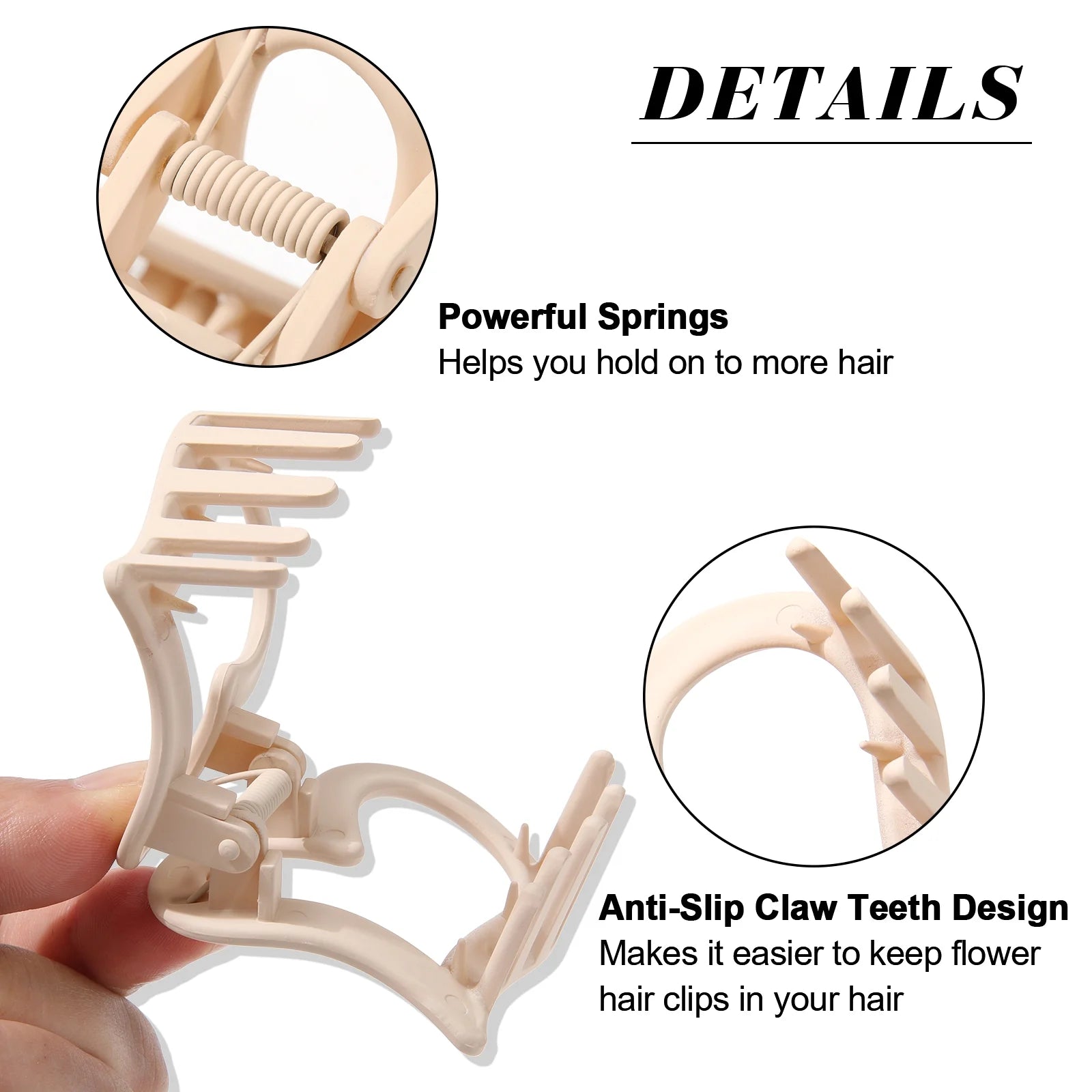 6PCS Butterfly Hair Claw Clip - 2 Inch Claw Hair Clips for Women Girls Small Non-Slip Jaw Clips for Thick Hair and Strong Hold Hair